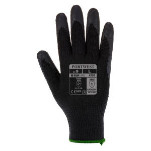 A150 Classic Latex Grip Handschoen, Zwart (per 25 paar), Size M/8